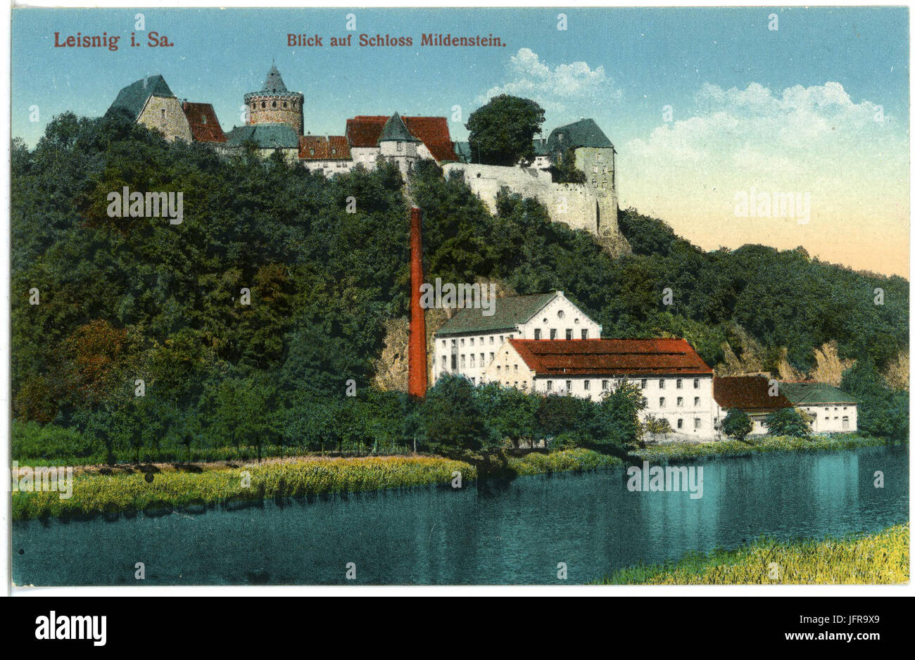 17662-Leisnig-1914-Schloß Mildenstein-Brück & Sohn Kunstverlag Stockfoto