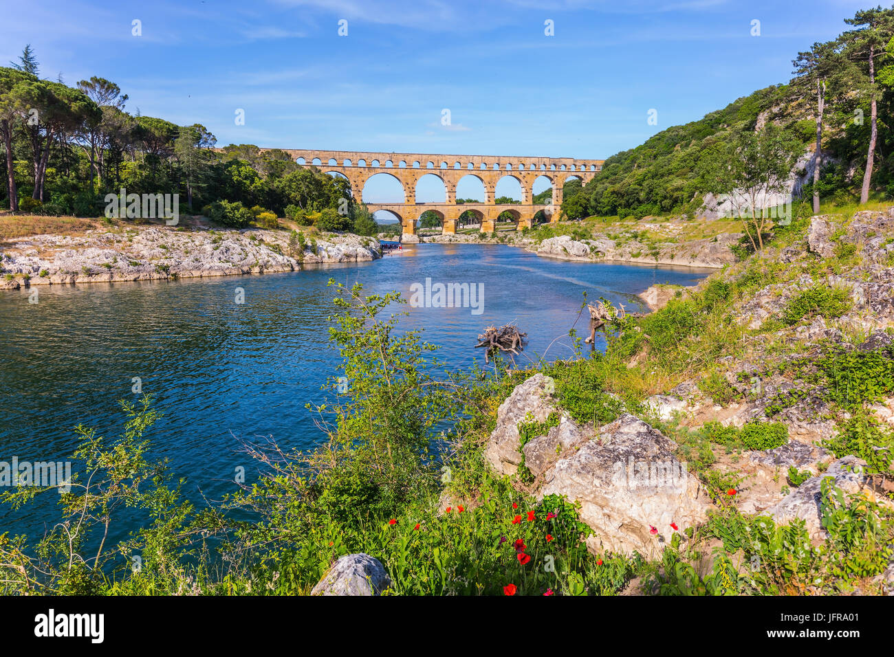 Die Brücke wurde in der Römerzeit gebaut. Stockfoto