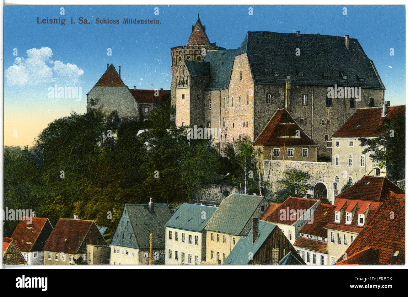 18618-Leisnig-1915-Schloß Mildenstein-Brück & Sohn Kunstverlag Stockfoto