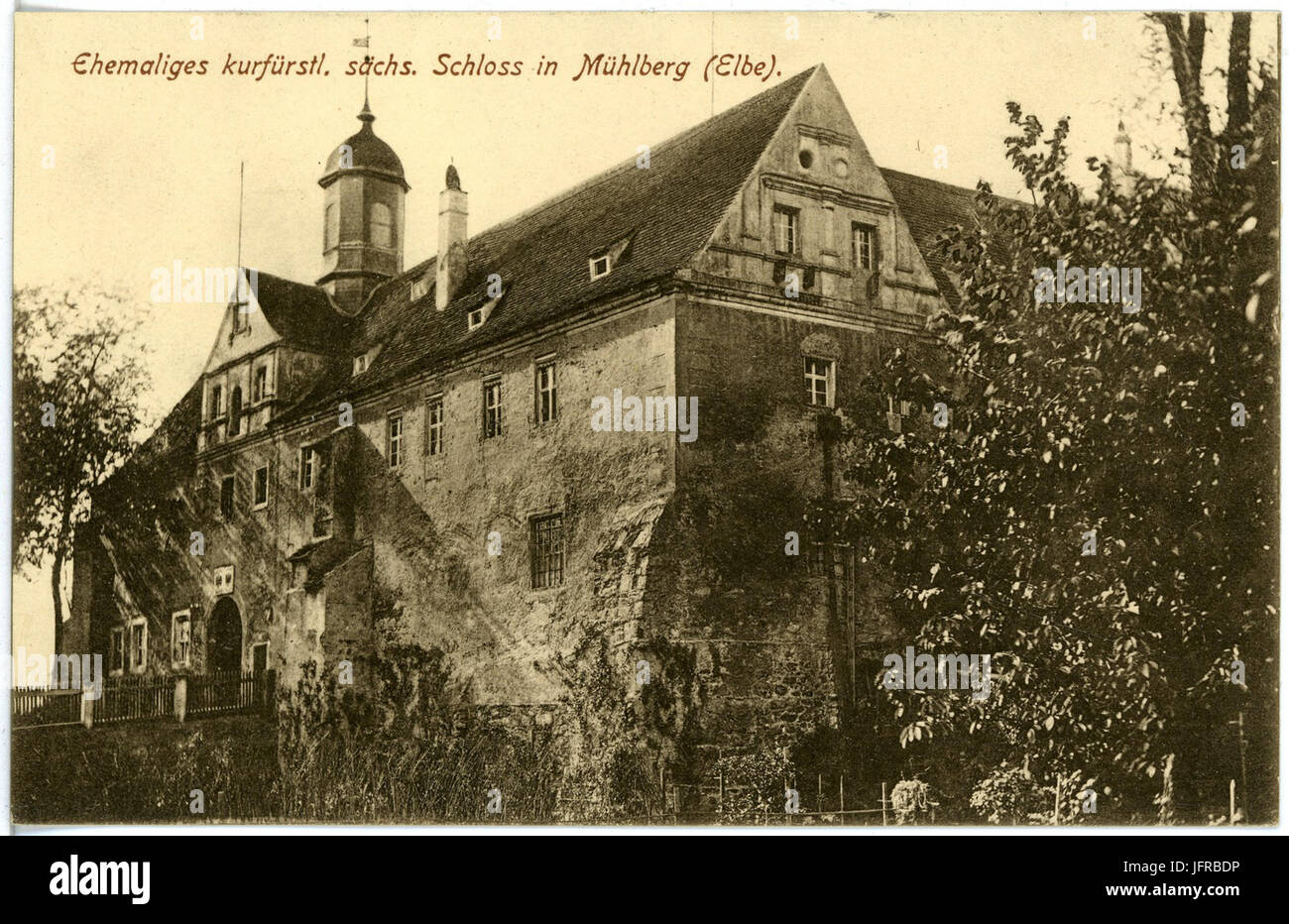18620-Mühlberg-1915-Schloß-Brück & Sohn Kunstverlag Stockfoto