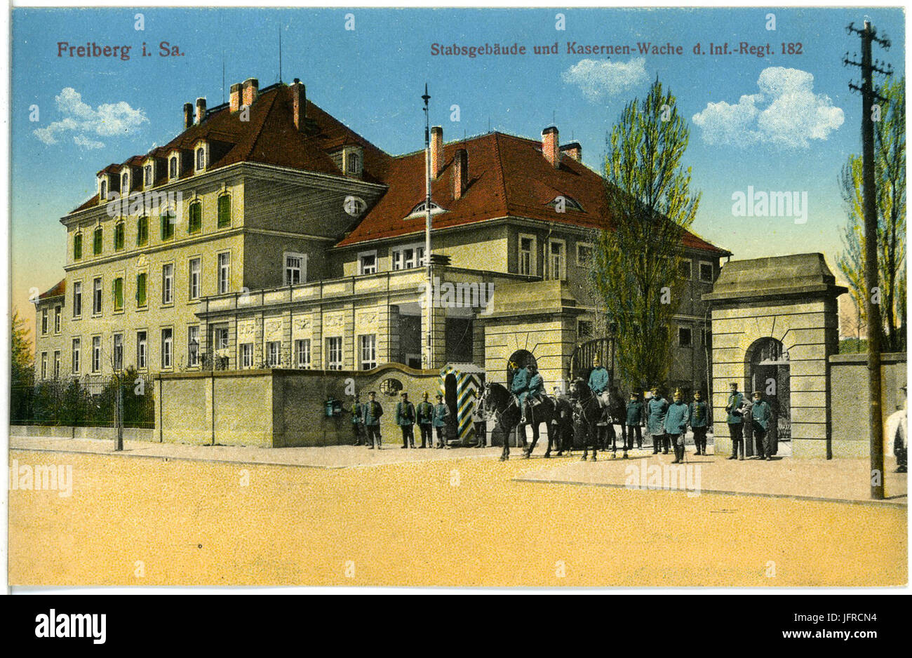19407Freiberg1915Stahlgebäude Und KaserneWache InfanterieRegiment