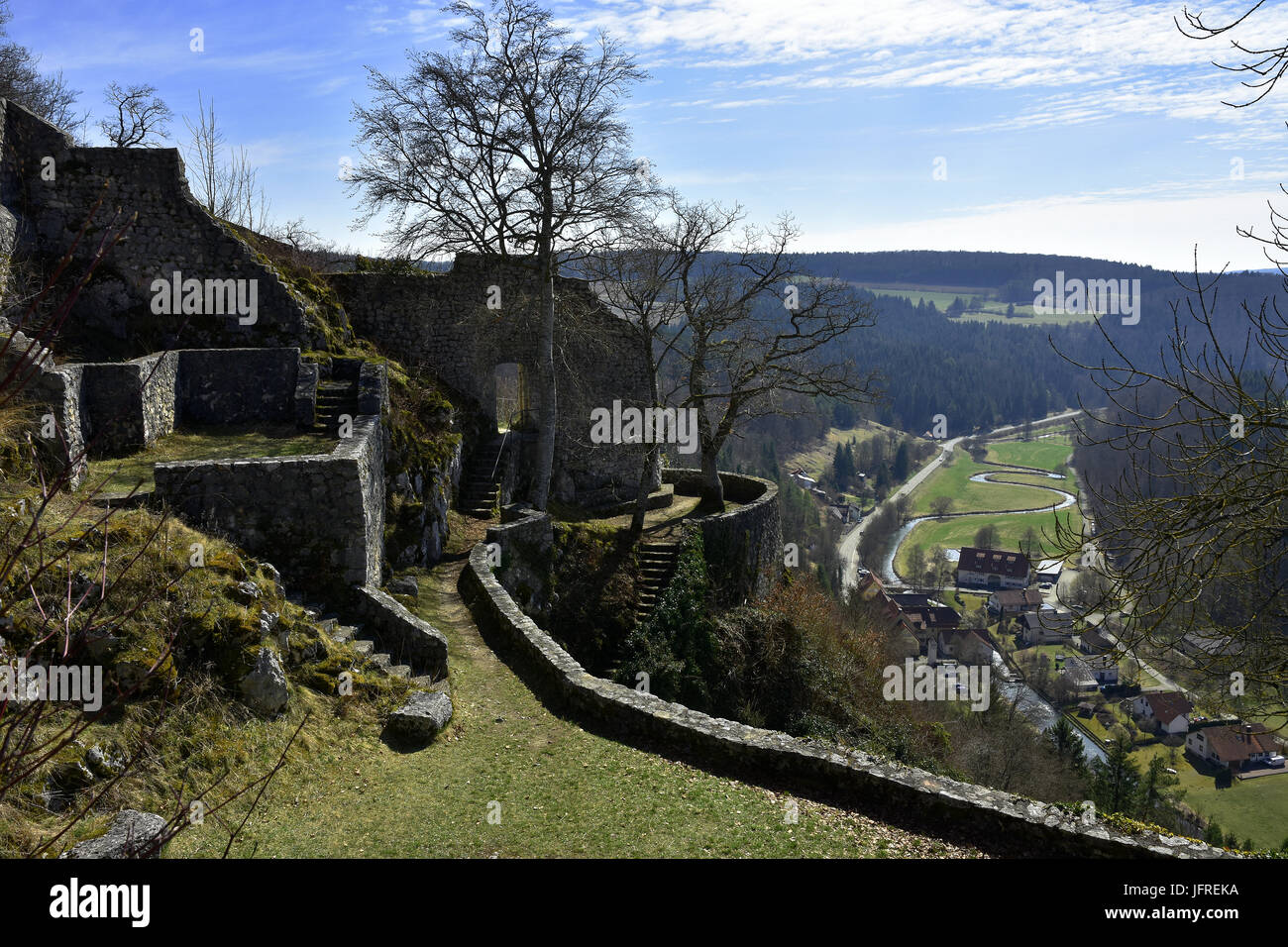 Die Ruine, Burg; Deutschland; Schwäbische Alb; Stockfoto