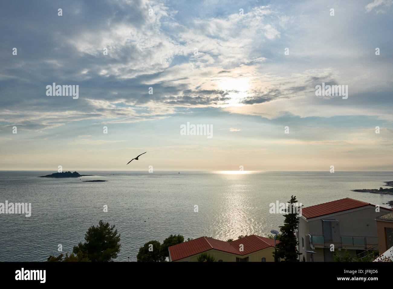 Blaue Adria Meer am Abend, Kroatien, Europa Stockfoto