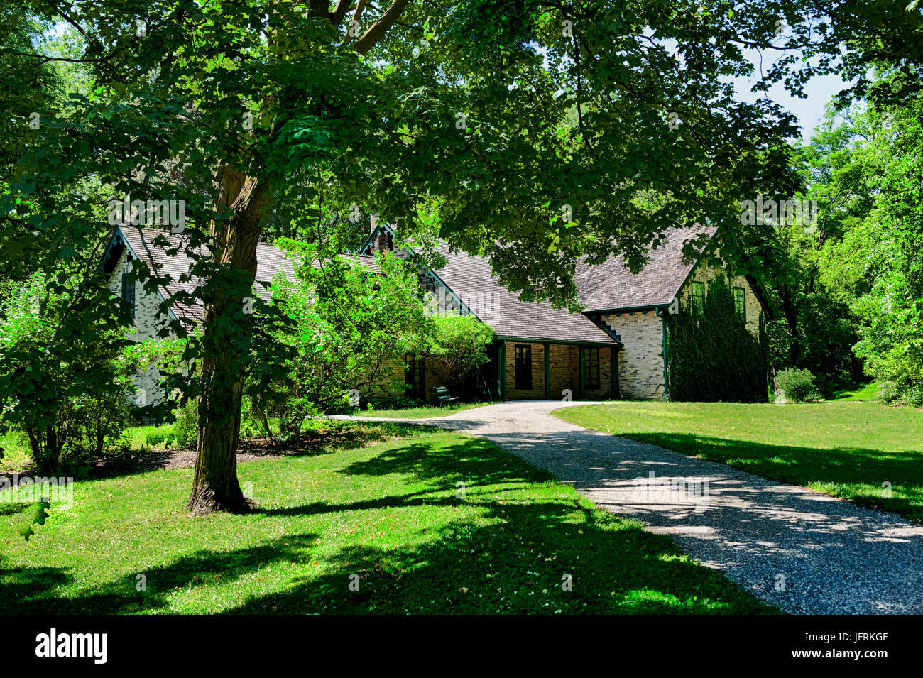 Woodside National Historic Site Kitchener ON Kanada im Sommer. Ehemalige Heimat der kanadische Premierminister William Lyon Mackenzie King. Stockfoto