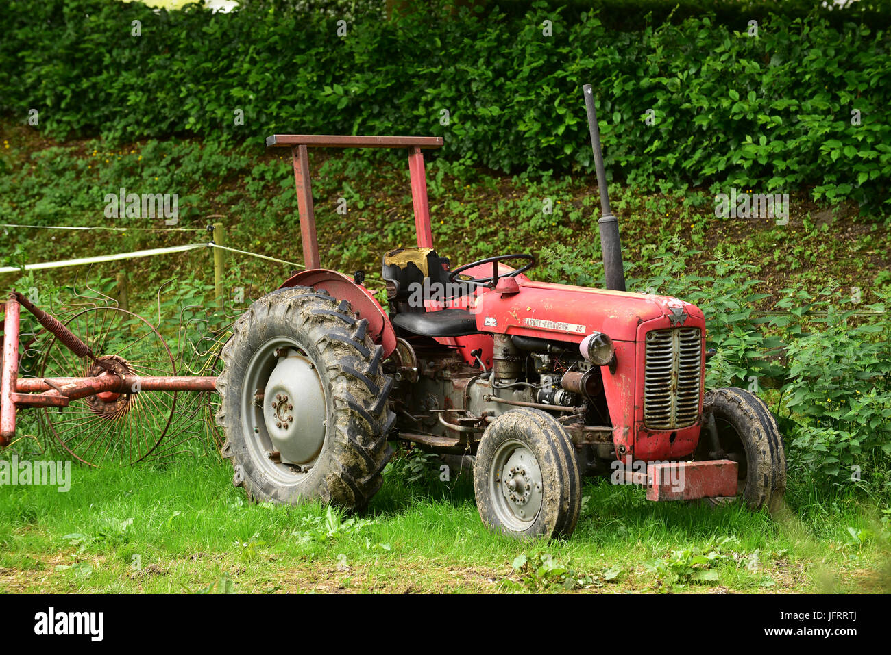 Ein Oldtimer Massey-Ferguson-Traktor Stockfoto