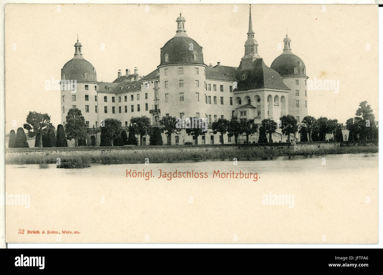 00052-Moritzburg-1898-königlichen Jagdschloß-Brück & Sohn Kunstverlag Stockfoto