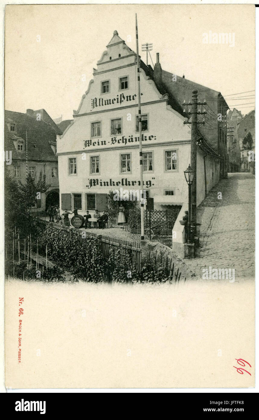 00066-Meißen-1898-Winkelkrug-Brück & Sohn Kunstverlag Stockfoto