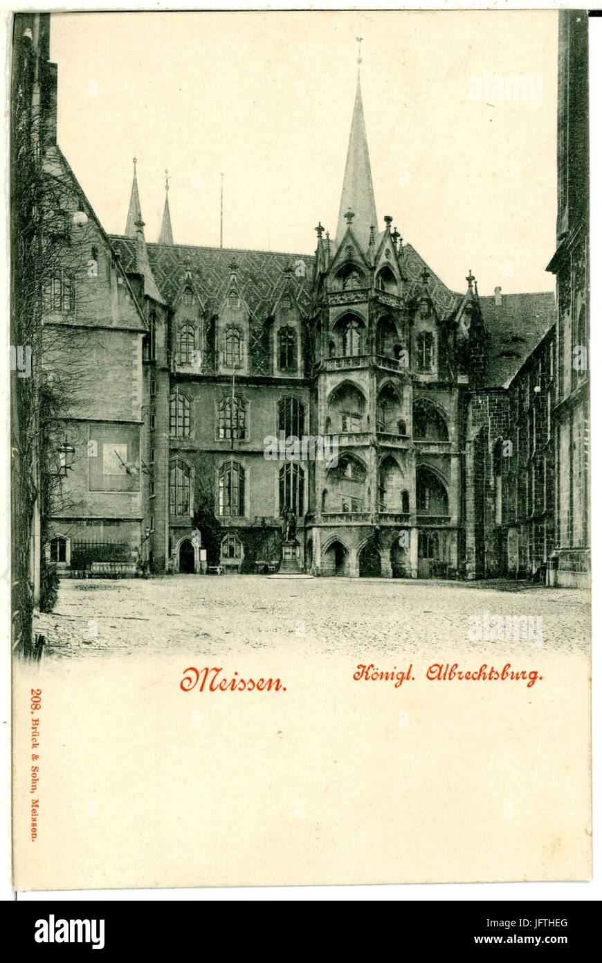 00208-Meißen-1898-Albrechtsburg-Brück & Sohn Kunstverlag Stockfoto