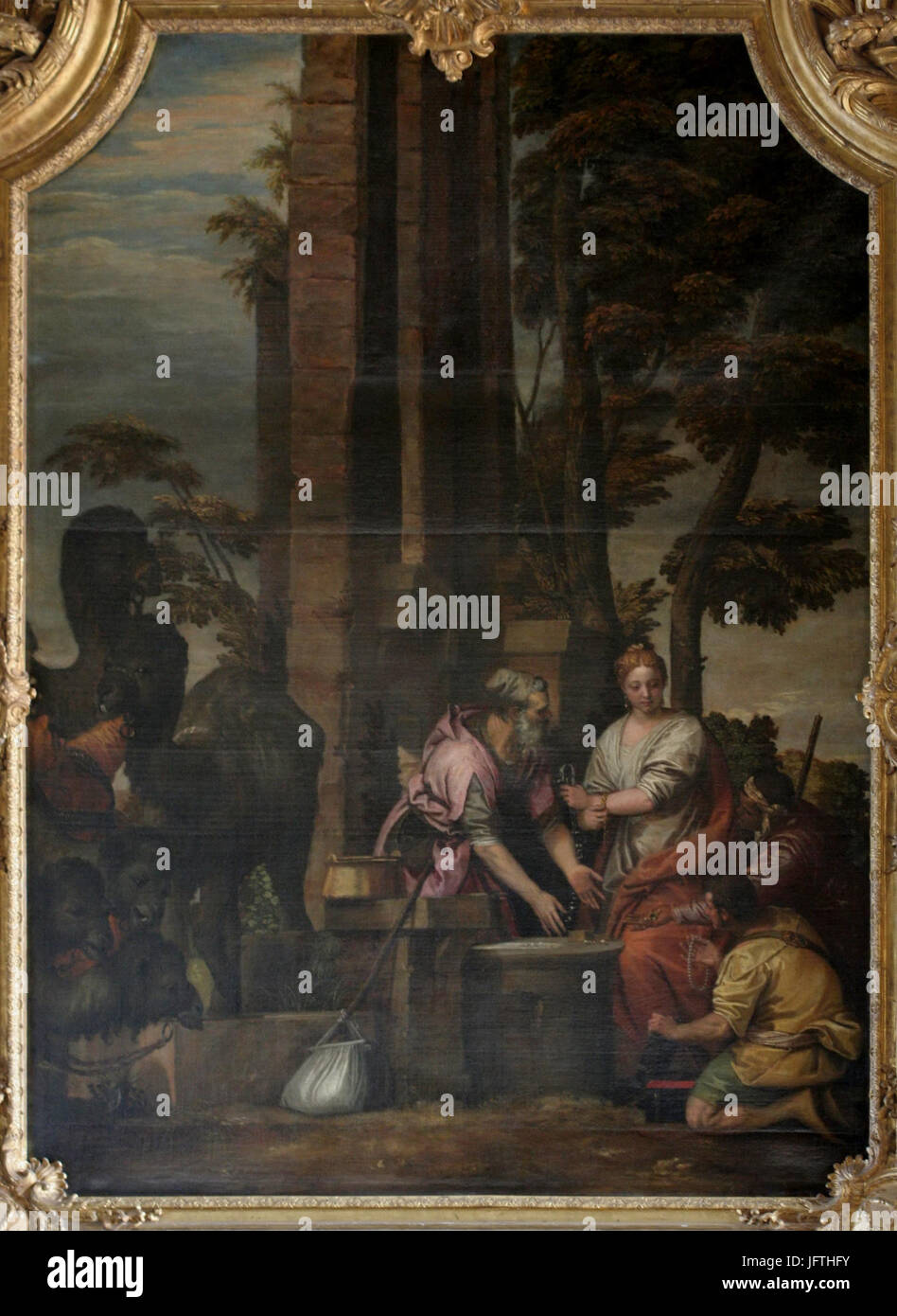 Éliézer et Rebecca, Veronese Stockfoto