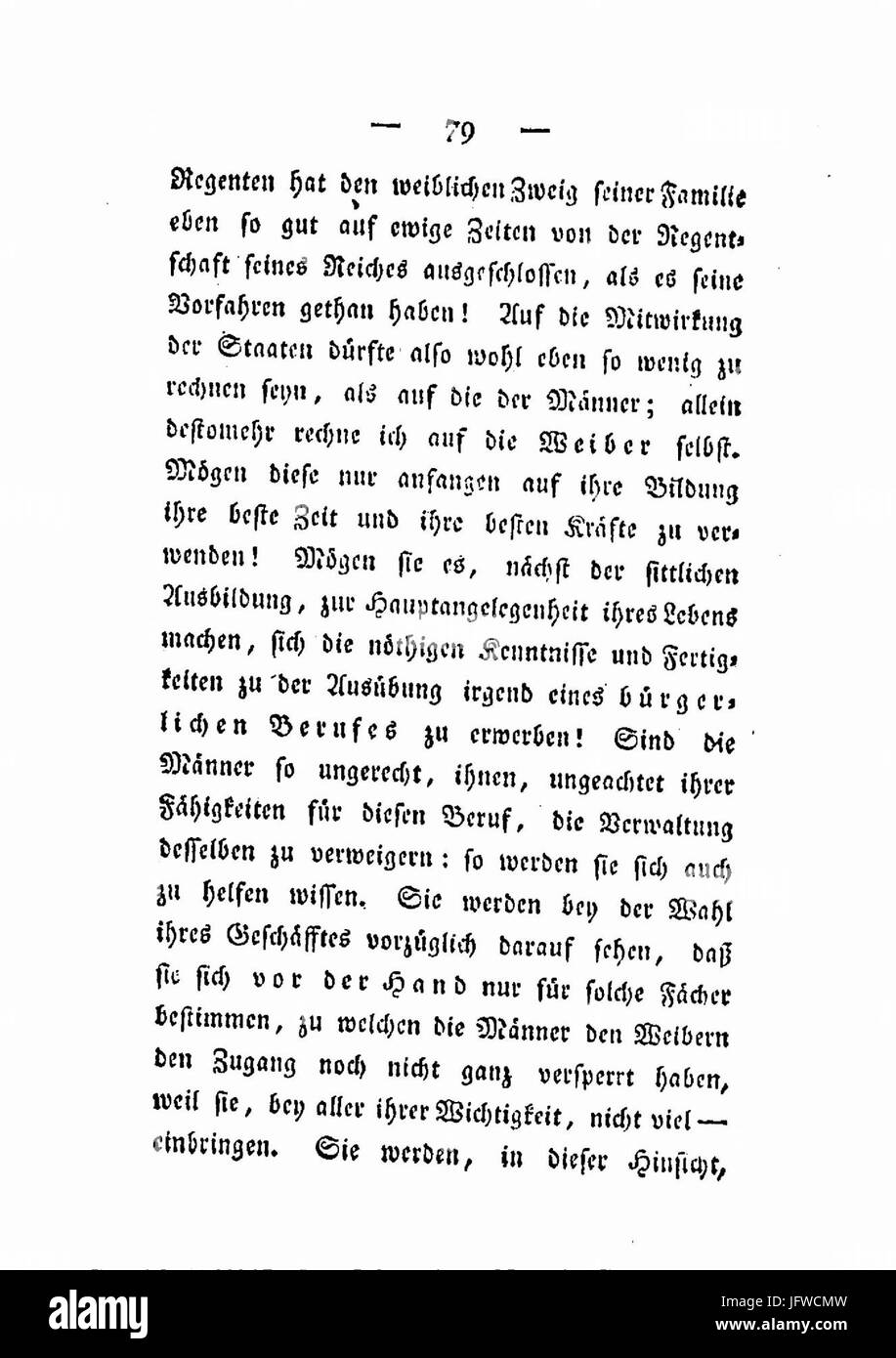 Briefe Über Die Bürgerliche Selbstständigkeit der Weiber 079 Stockfoto