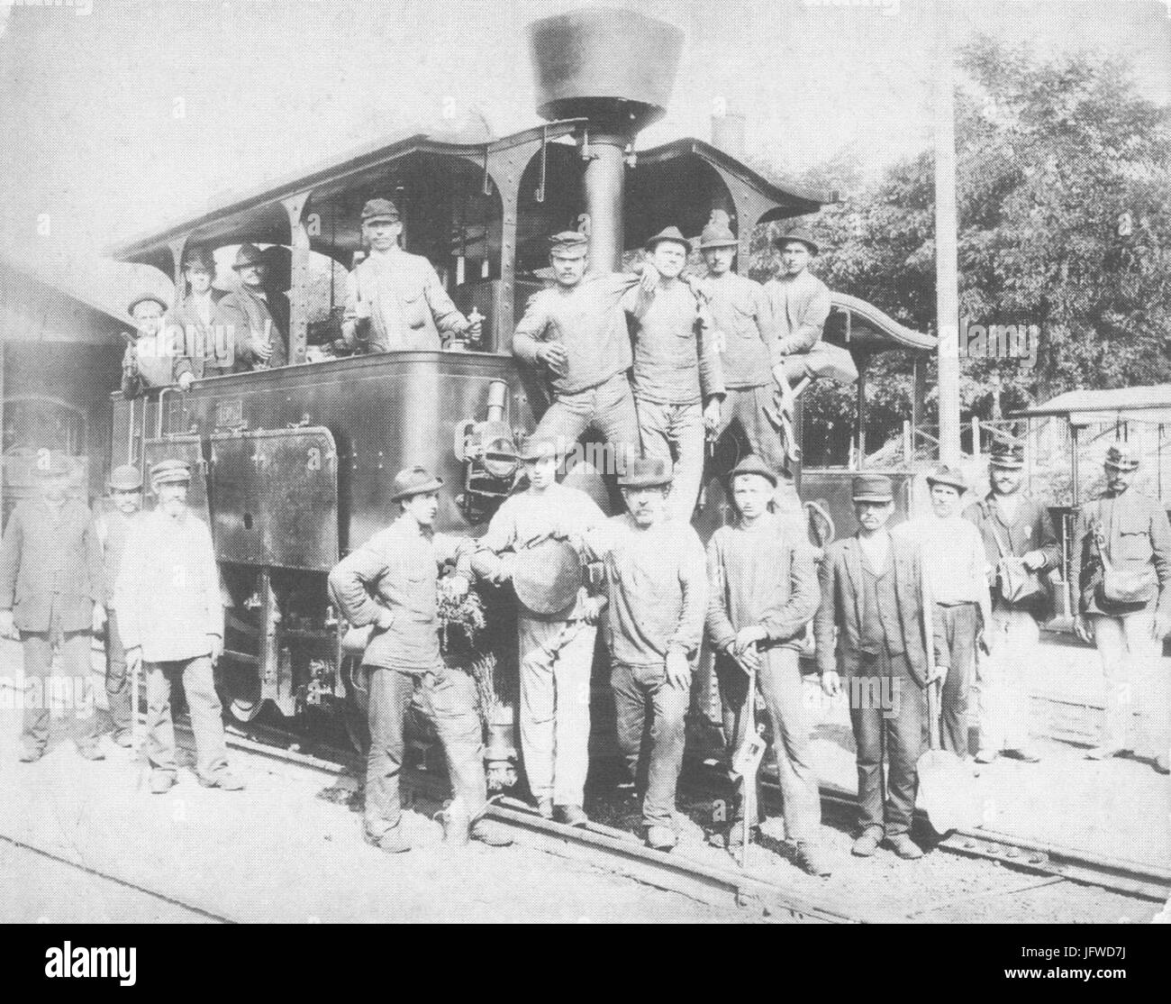 Brünn, Vozovna PisơA1rky, Lokomotiva č. 6 (Mezi 1894 ein 1900) Stockfoto