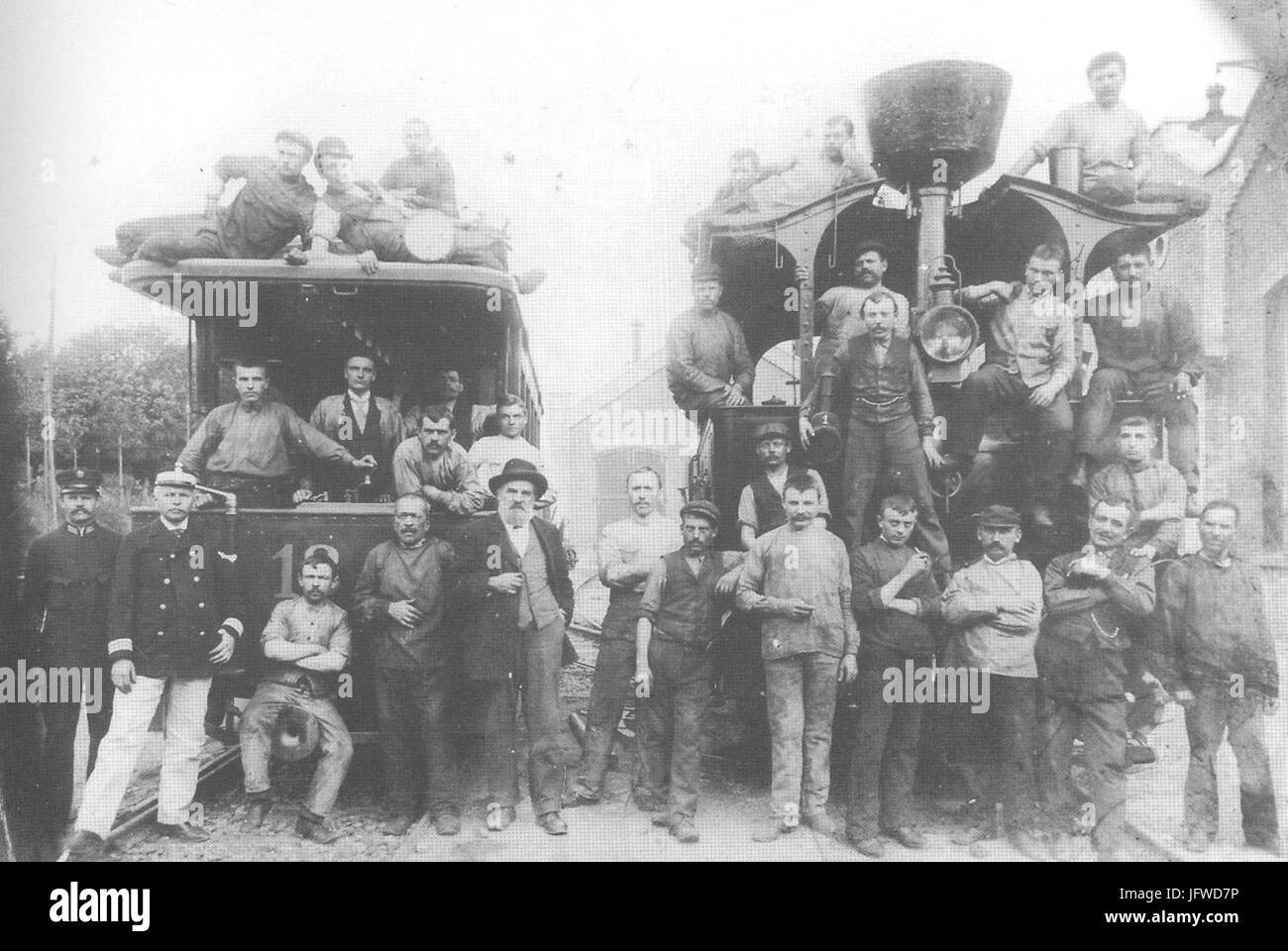 Brünn, Pisơ3A1rky, Motorový vơ5AFz Vozovna eine Parní Locomotive (ca. 1900) Stockfoto