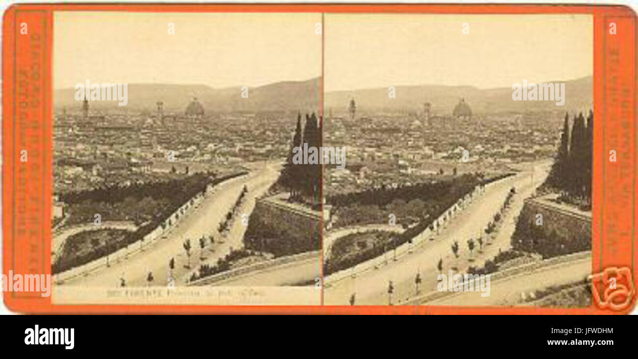 Brogi Panorama di via de colli Stockfoto