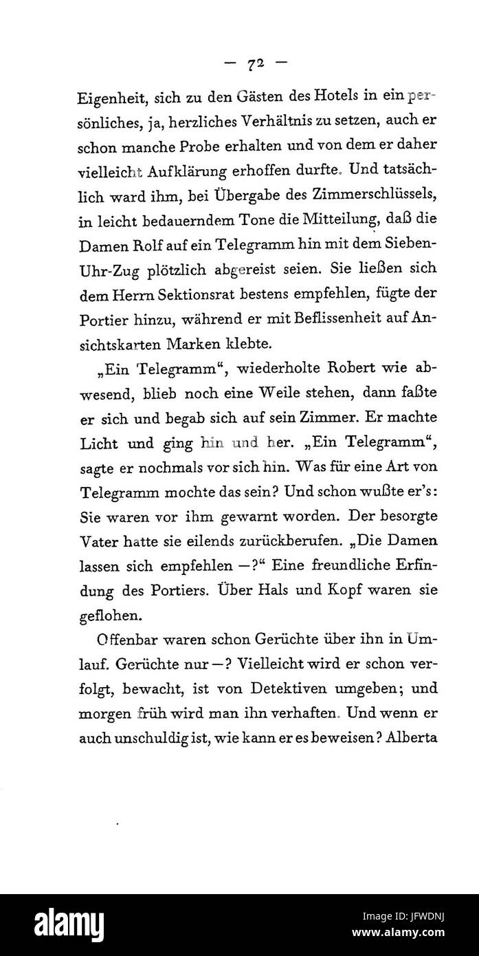 Arthur Schnitzler - Flucht in Die Finsternis - 072 Stockfoto