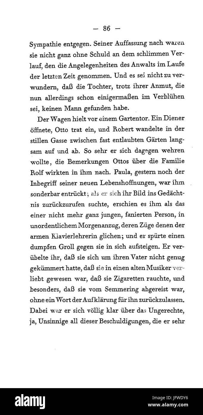 Arthur Schnitzler - Flucht in Die Finsternis - 086 Stockfoto