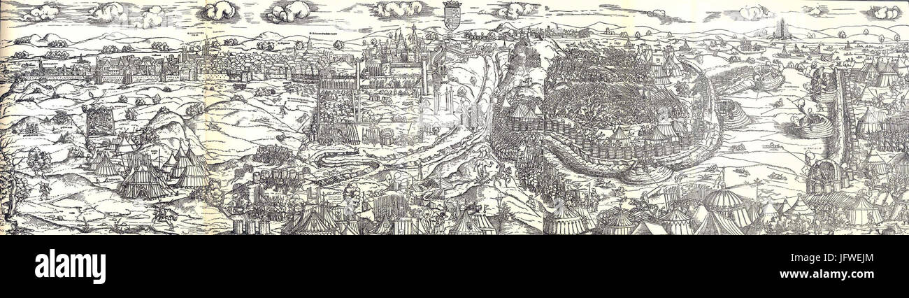 Im Jahre 1541 Buda-von Erhardt Schön von 1542 Stockfoto