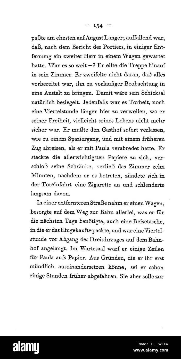 Arthur Schnitzler - Flucht in Die Finsternis - 154 Stockfoto
