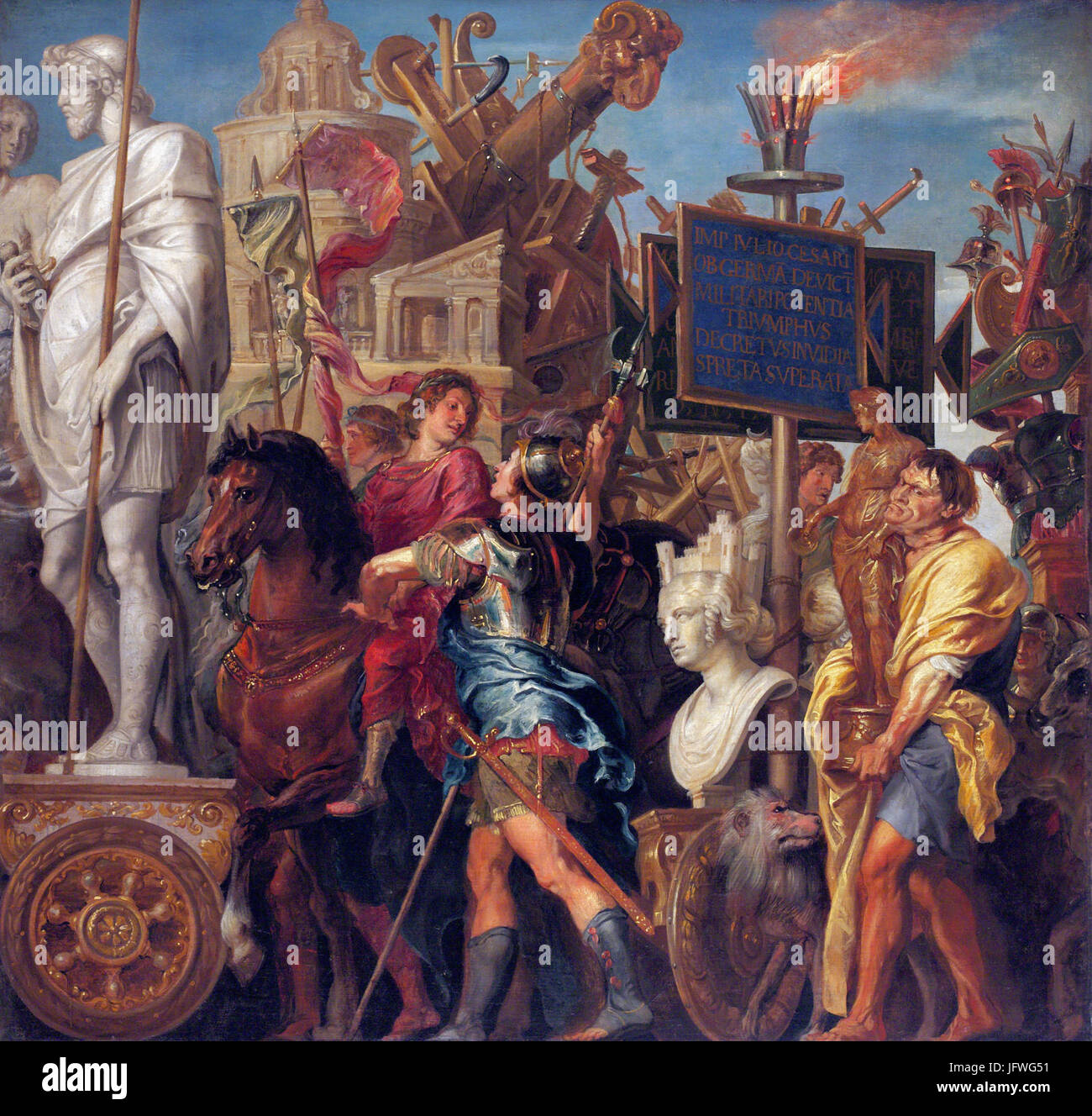 Caesar s Triumph von Rubens und Erasmus Quellinus II Stockfoto