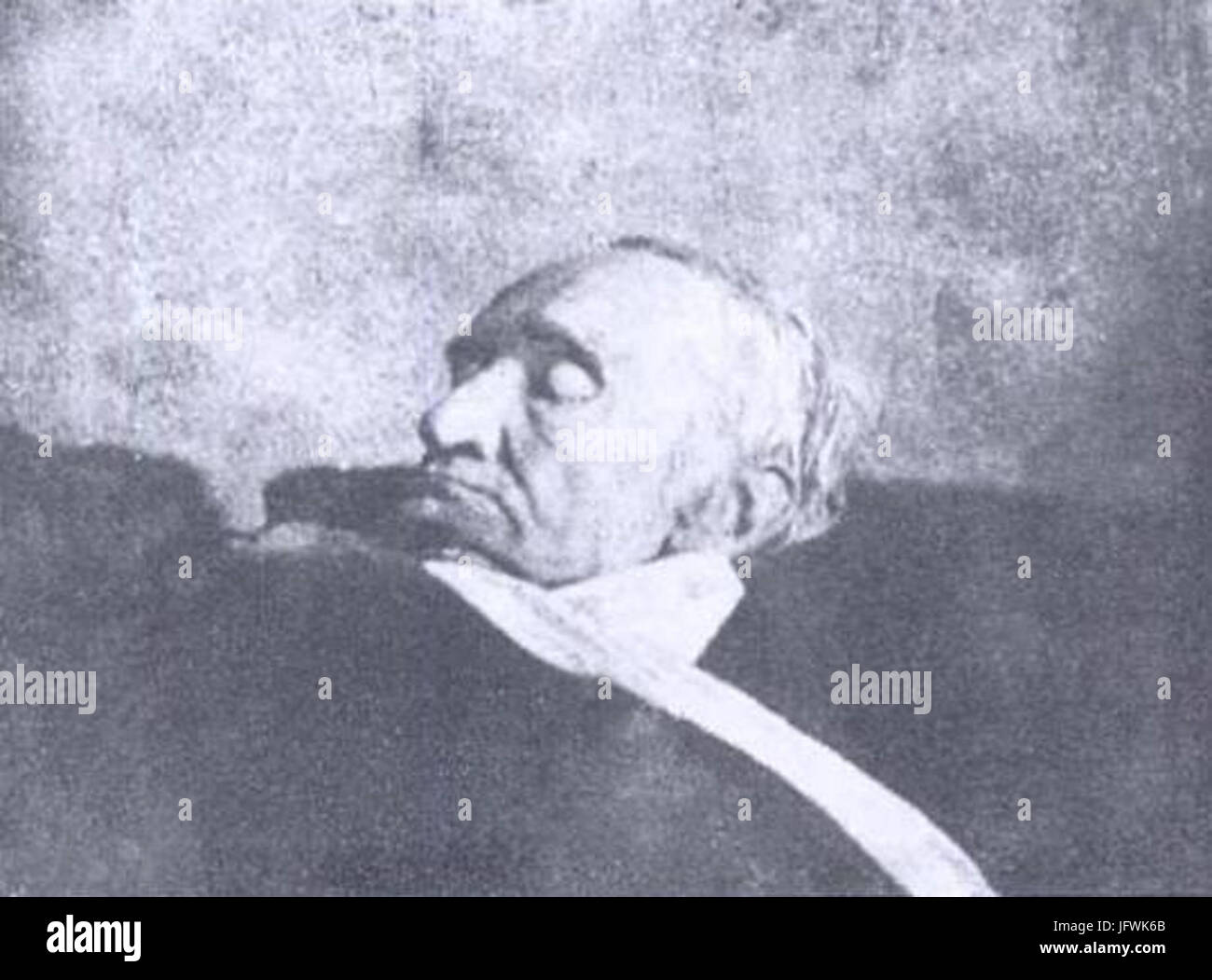 Carl Friedrich Gauß auf seinem Sterbebett 1855 Stockfoto