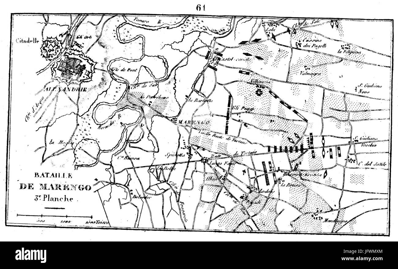 Carte De La Bataille de MARENGO N ° 3 Stockfoto