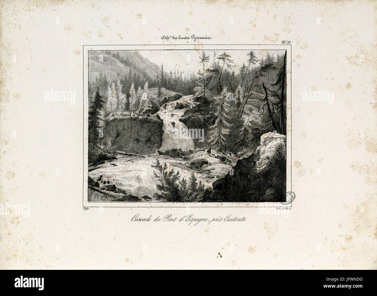 Cascade du Pont d ' Espagne, Près Cauterets (Hautes Pyrénées) - Fonds-Ancely - B315556101 A DEFER 014 Stockfoto