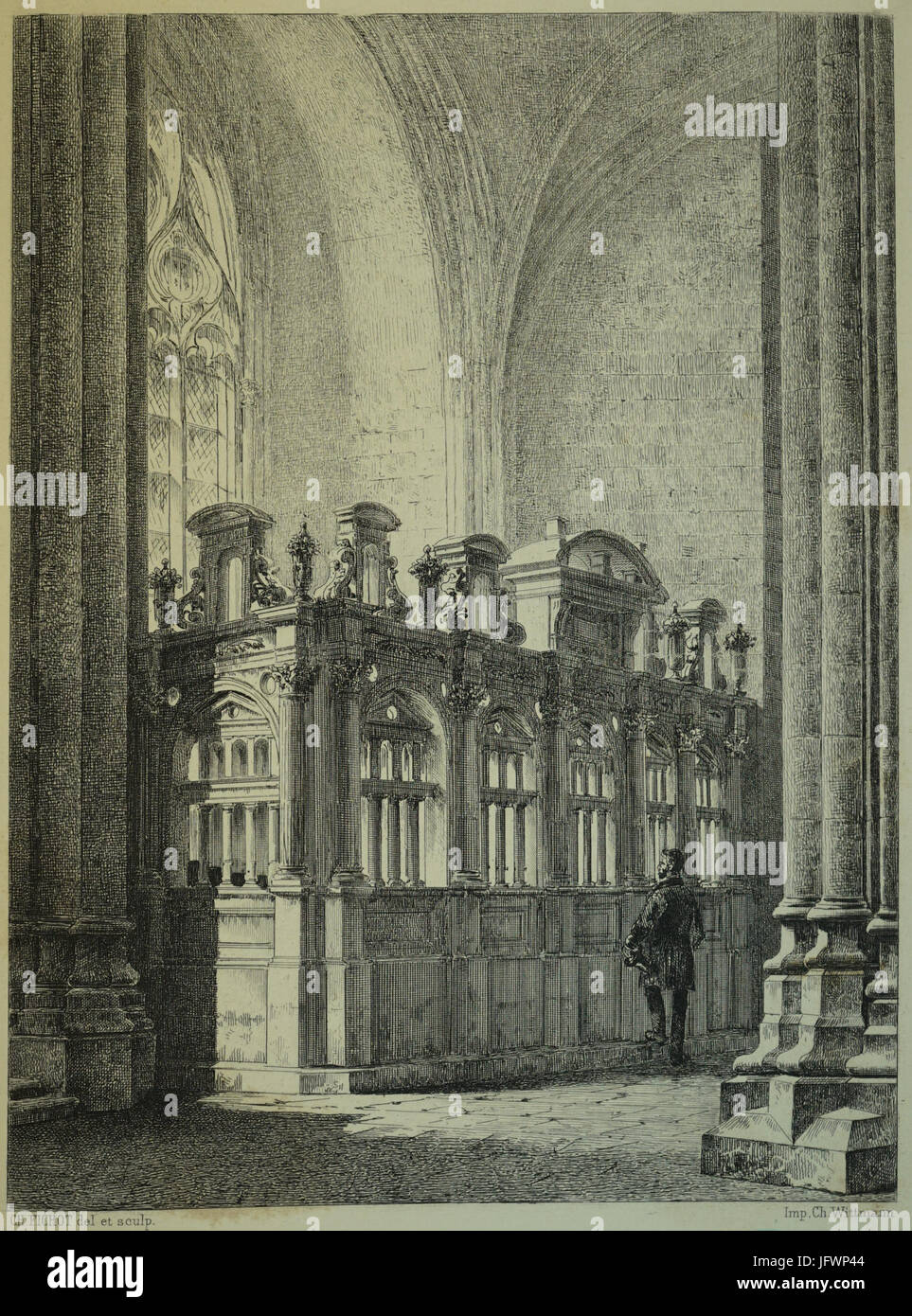 Cathédrale Troyes Cloture de Choeur 01269 Stockfoto