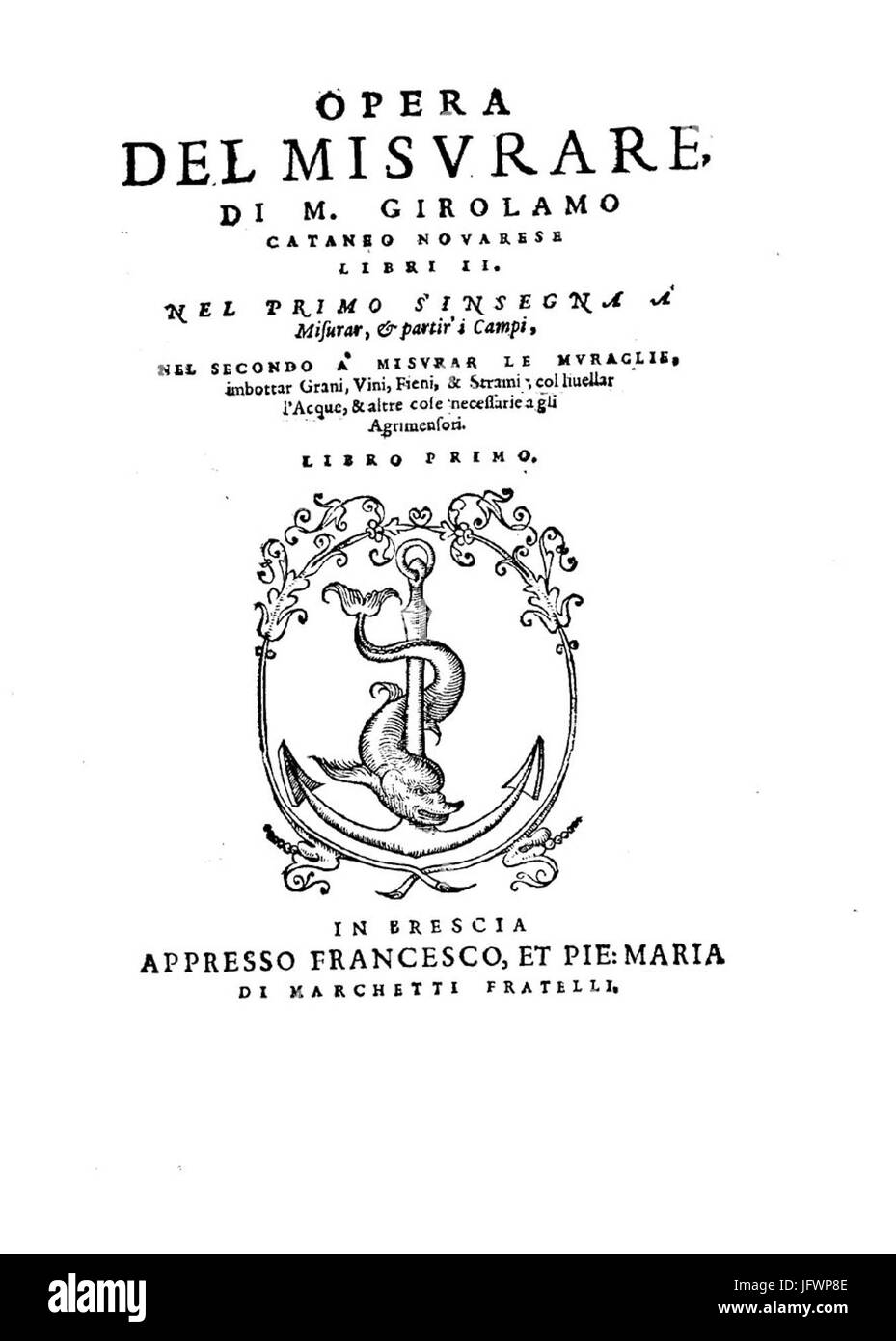 Cattaneo - Dell Arte del Misurare, S. d. - 81367 Stockfoto