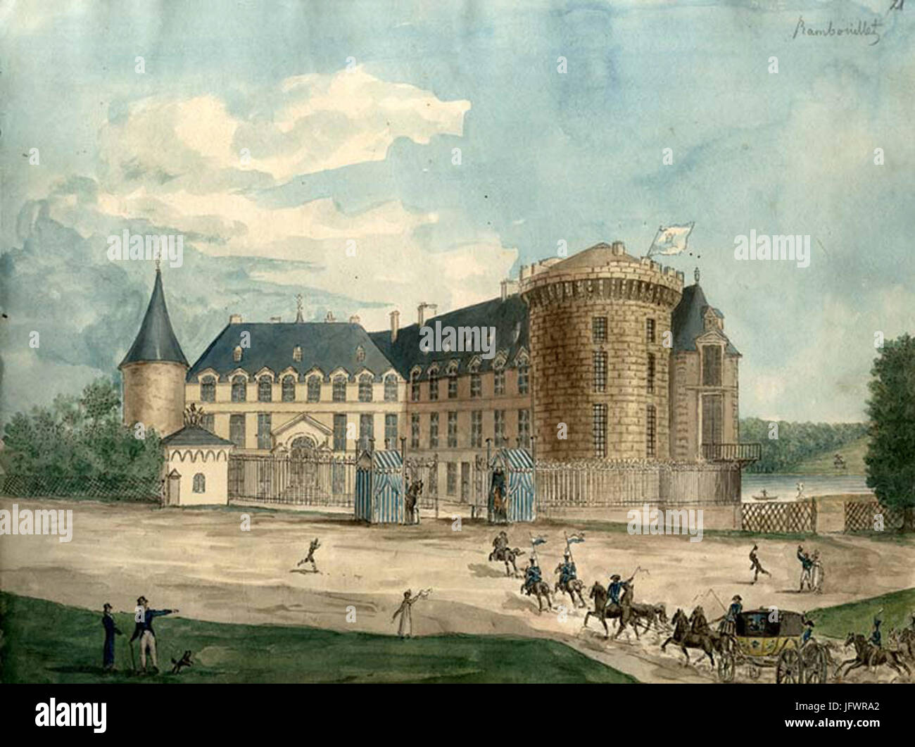Château de Rambouillet durch Z.Volkonskaya Stockfoto