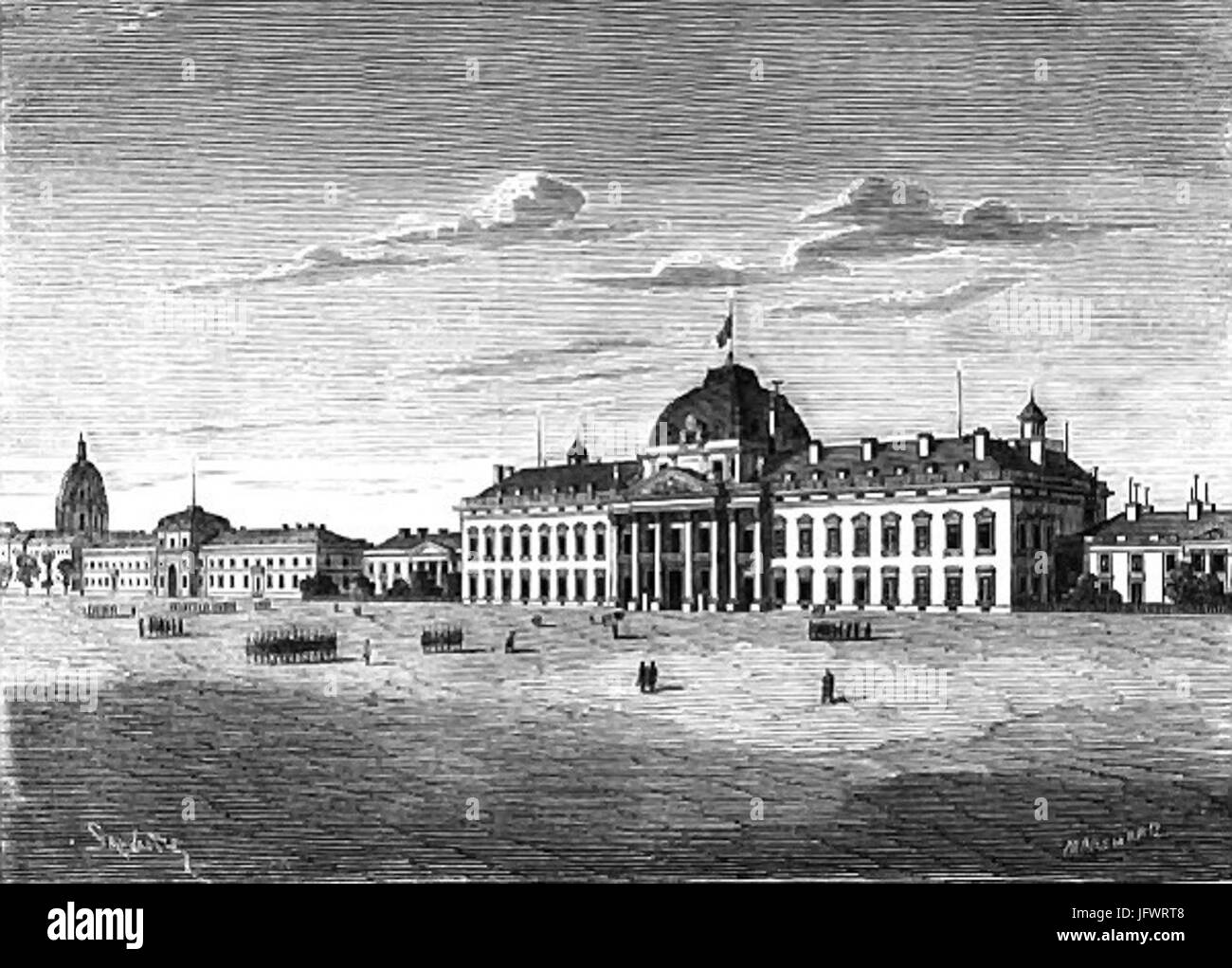 Champ de Mars - École militaire Stockfoto