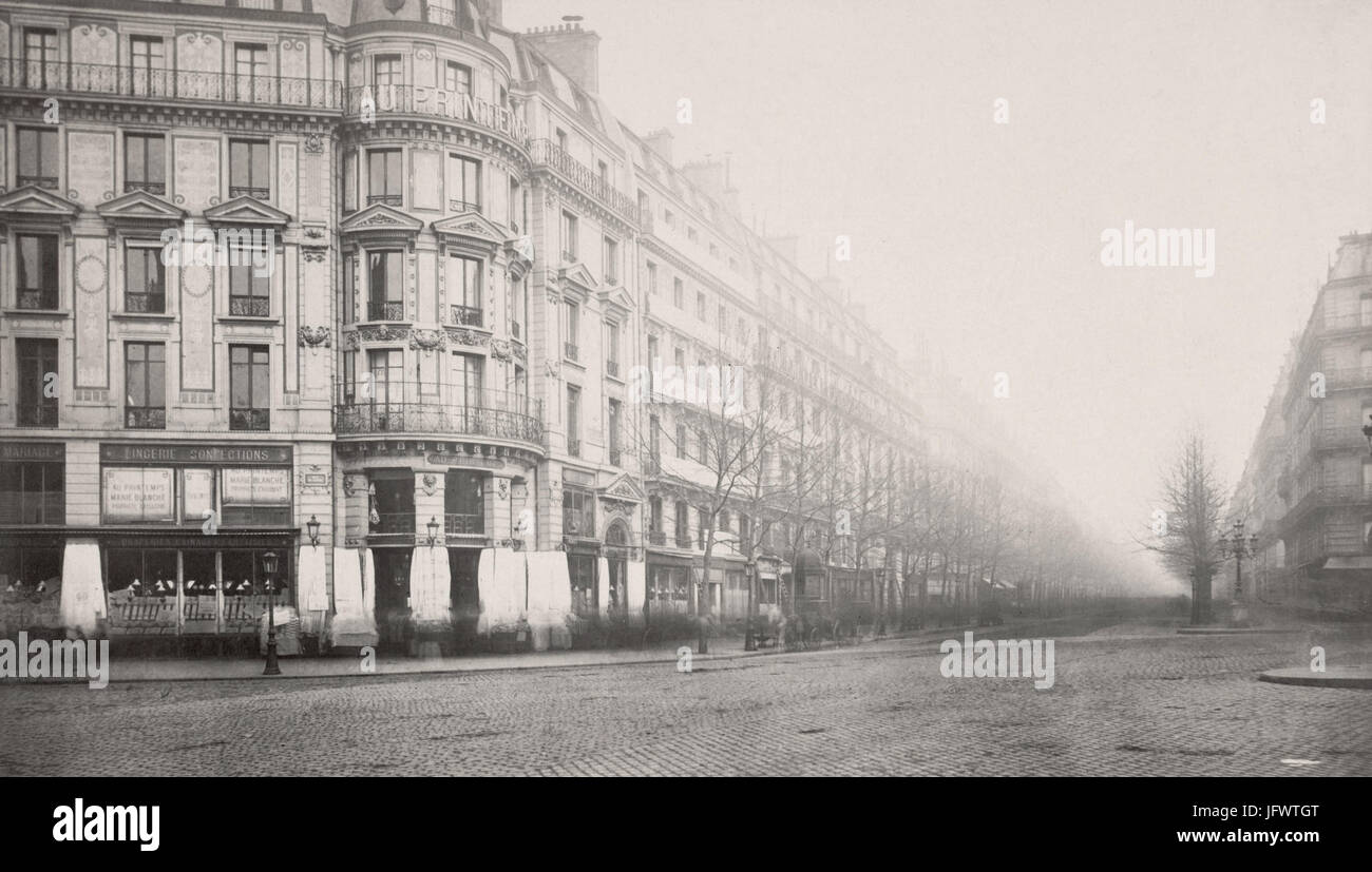 Charles Marville, Boulevard Haussmann, De La rue du Havre, ca. 1853-70 Stockfoto