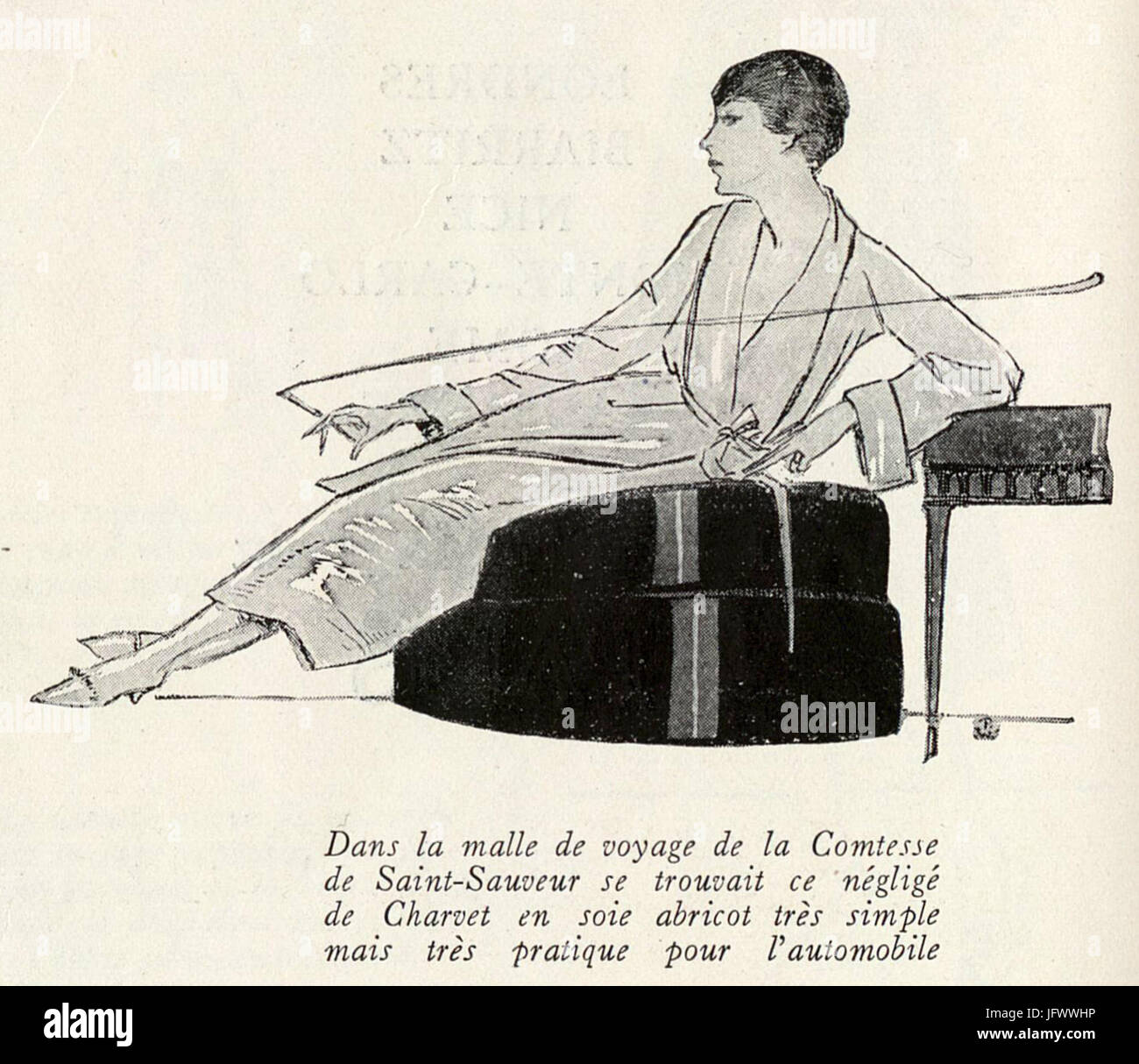 Charvet Négligé 1920 Stockfoto