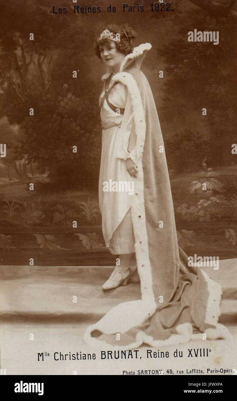 Christiane Brunat Reine du XVIIIème Arrondissement de Paris 19 Stockfoto