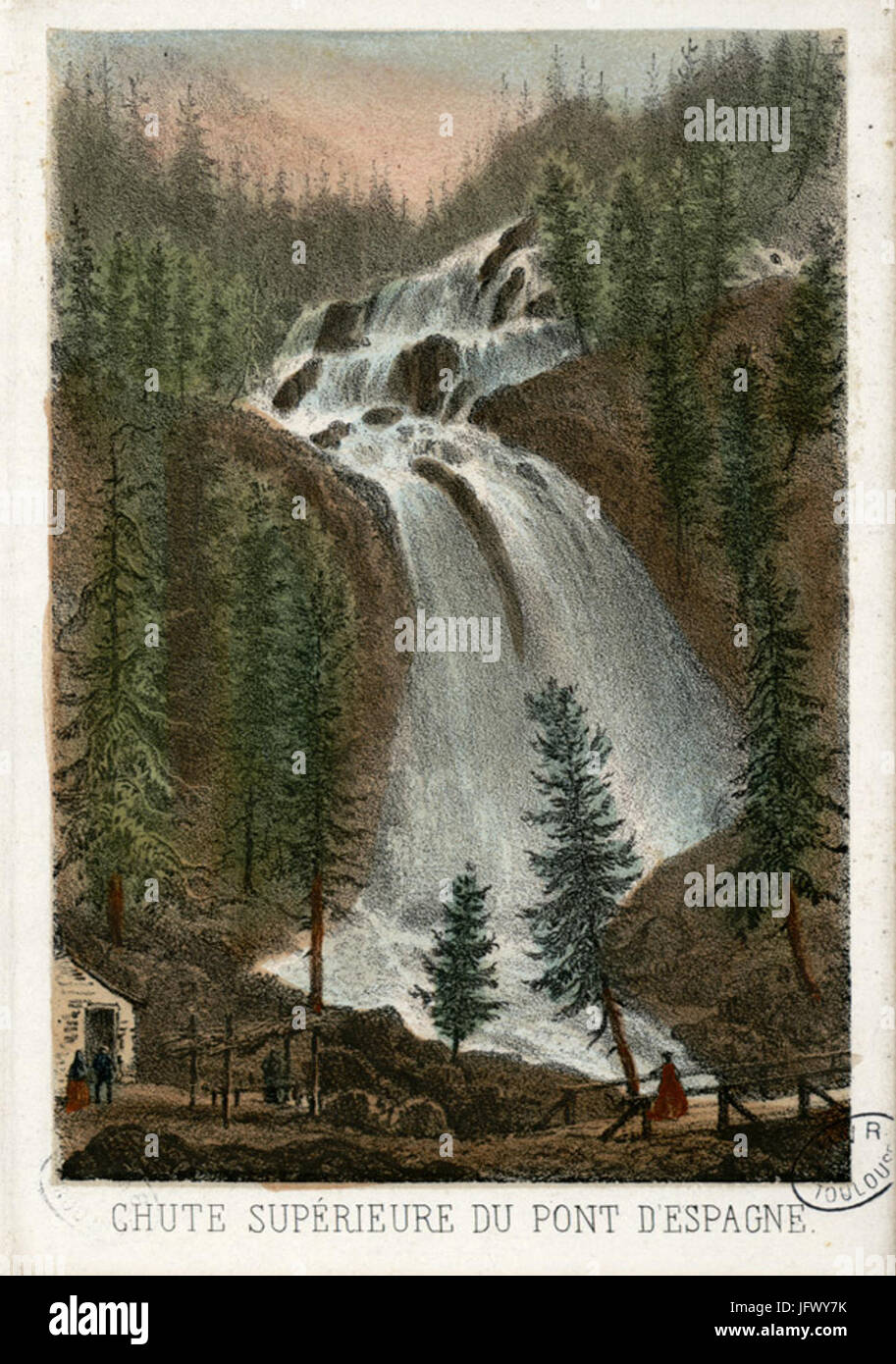 Rutsche Supérieure du Pont d ' Espagne - Fonds Ancely - B315556101 A MERCEREAU 5 016 Stockfoto