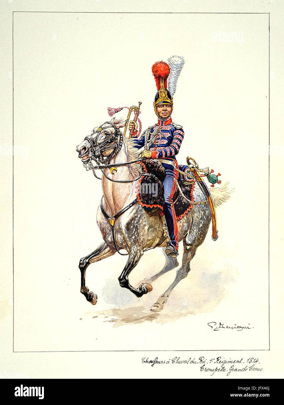 Korps Royal des Chasseurs À Cheval 1814 Stockfoto