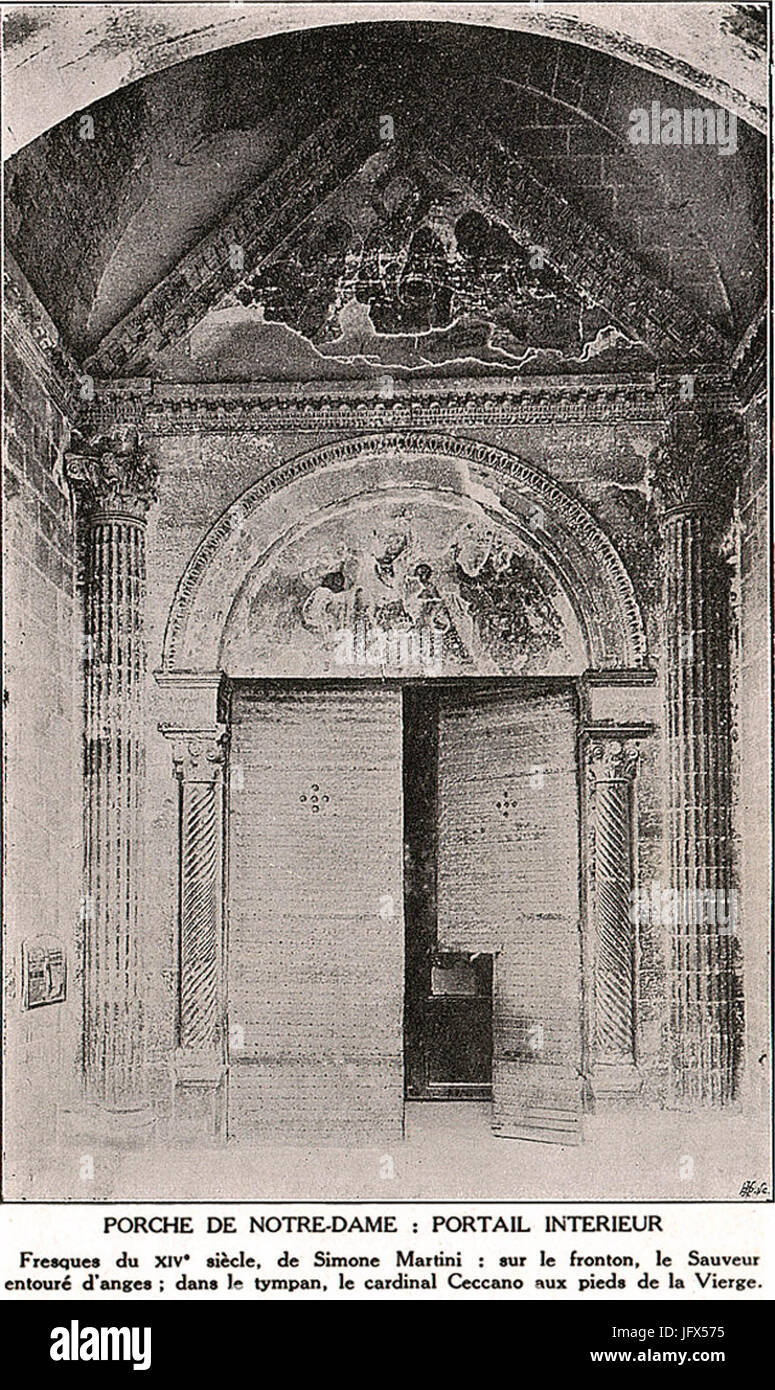 Avignon Porche de Notre-Dame des Doms Tor intérieur Stockfoto