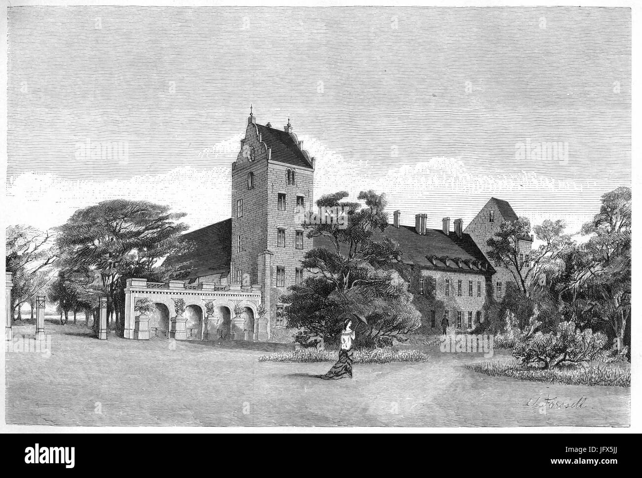 Bäckaskogs Slott 1878 Stockfoto