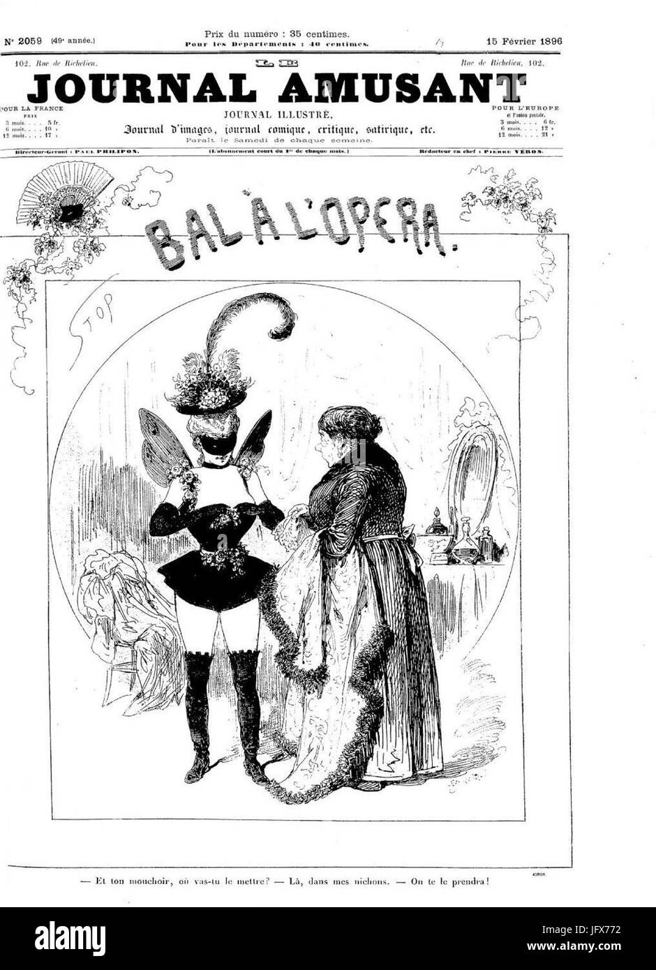 Bal de l'Opéra 1896 Stockfoto