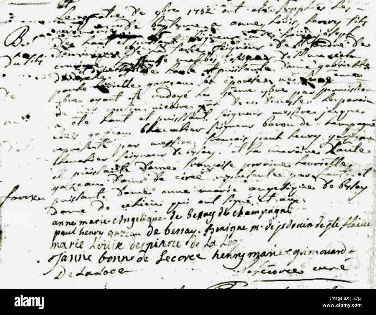 Baptơ3AAme du cardinal De La fare Stockfoto