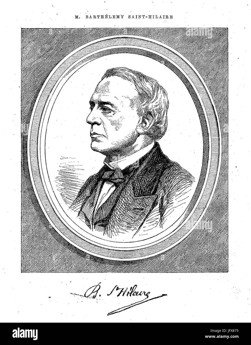 Barthélémy-Saint-Hilaire-Porträt-B Stockfoto