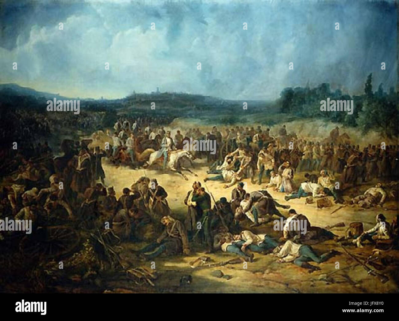 Battaglia di Solferino 28Henry Dunant29 Stockfoto