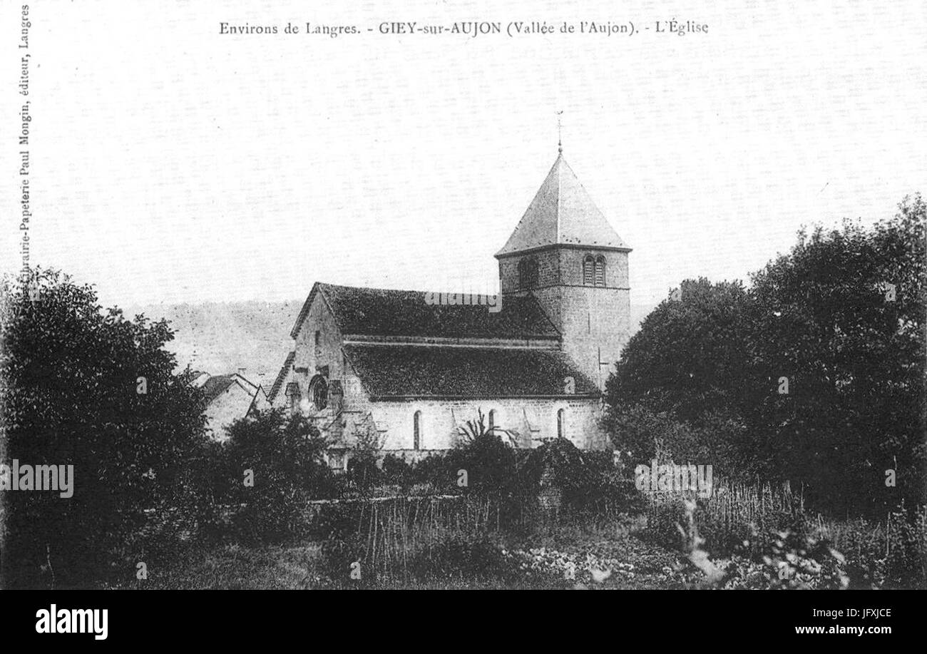 CP Giey-Sur-Aujon L'Église Stockfoto