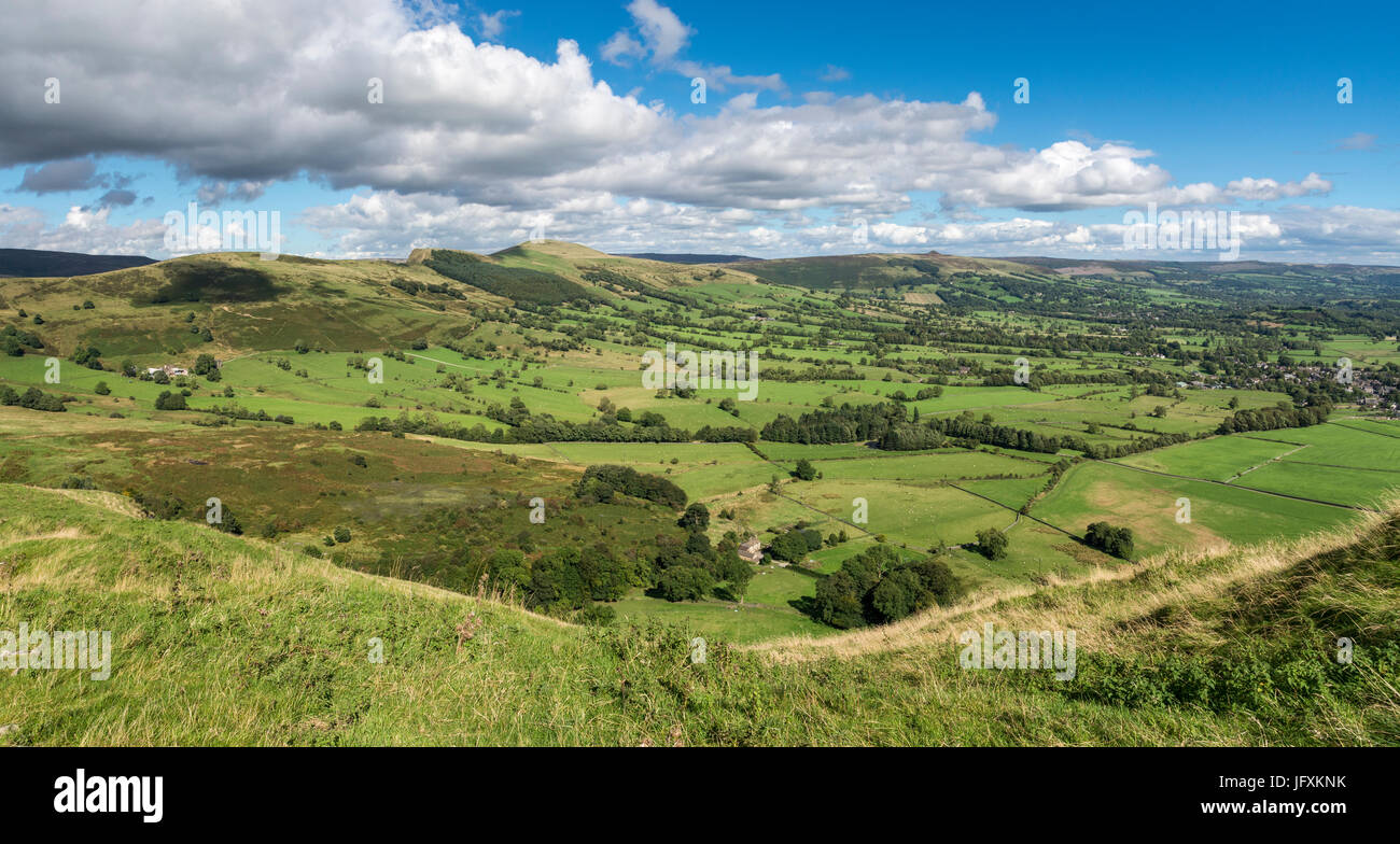 Beautiful Peak District Landschaft in der Hope Valley, Castleton, Derbyshire, England. Stockfoto