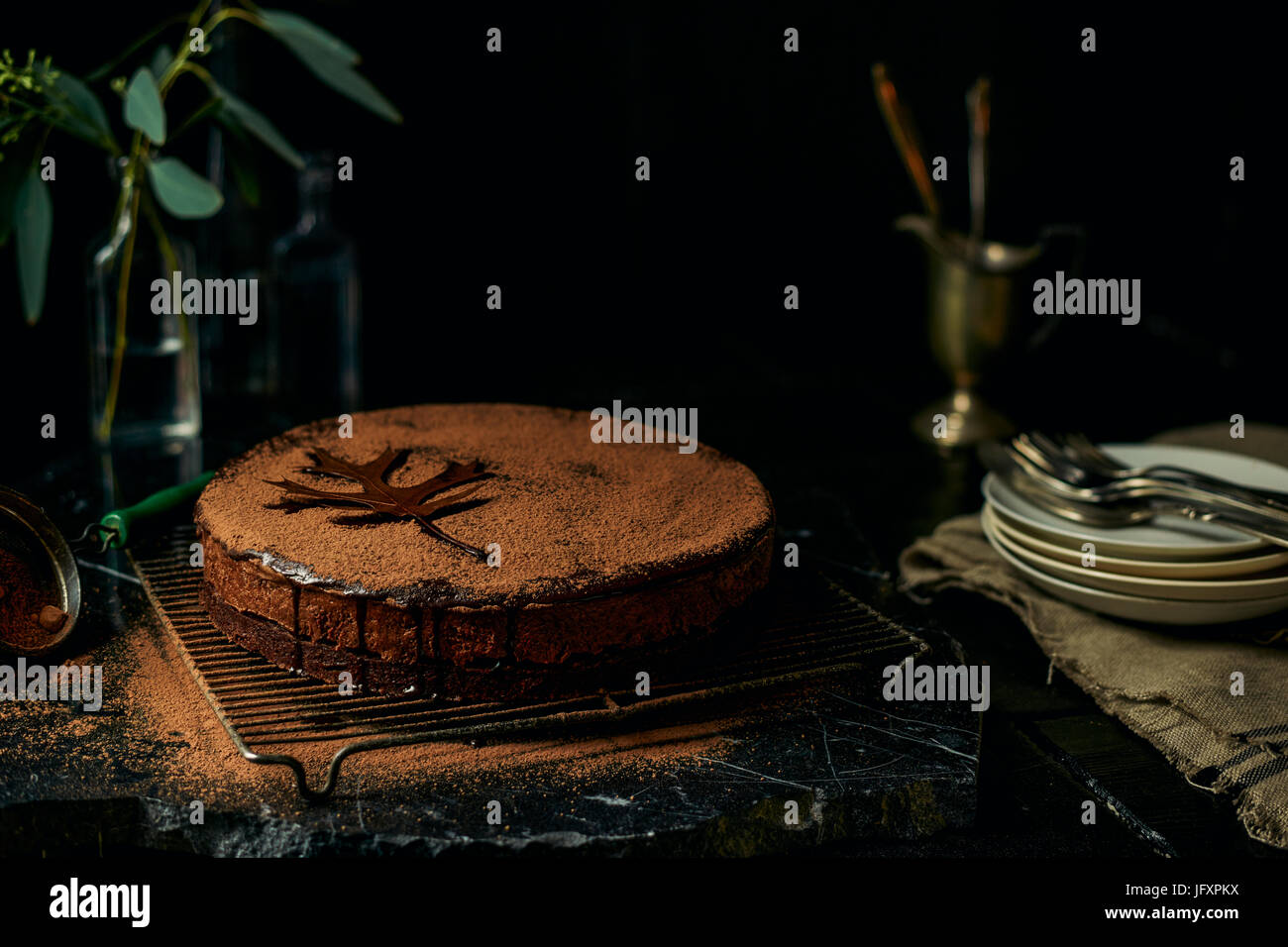 Schokolade Kuchen Stockfoto