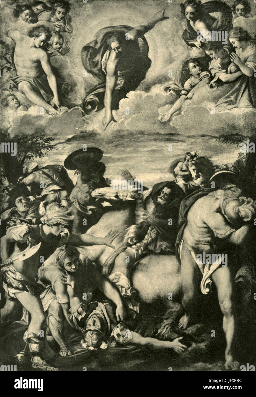 Bekehrung des Apostels Paulus, Gemälde von Taddeo Zuccari, Rom, Italien Stockfoto