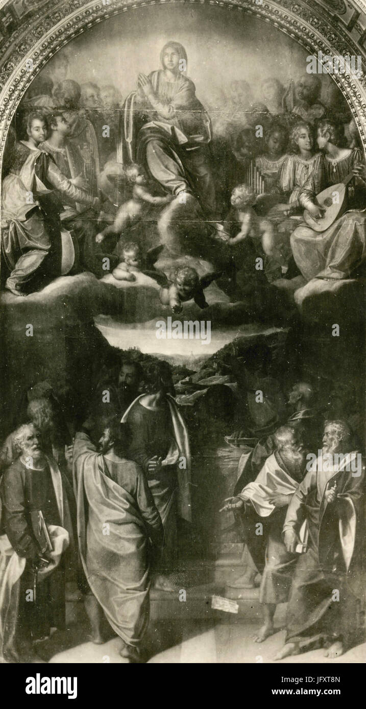 Mariä Himmelfahrt, Altarbild von Scipione Pulzone, Rom, Italien Stockfoto