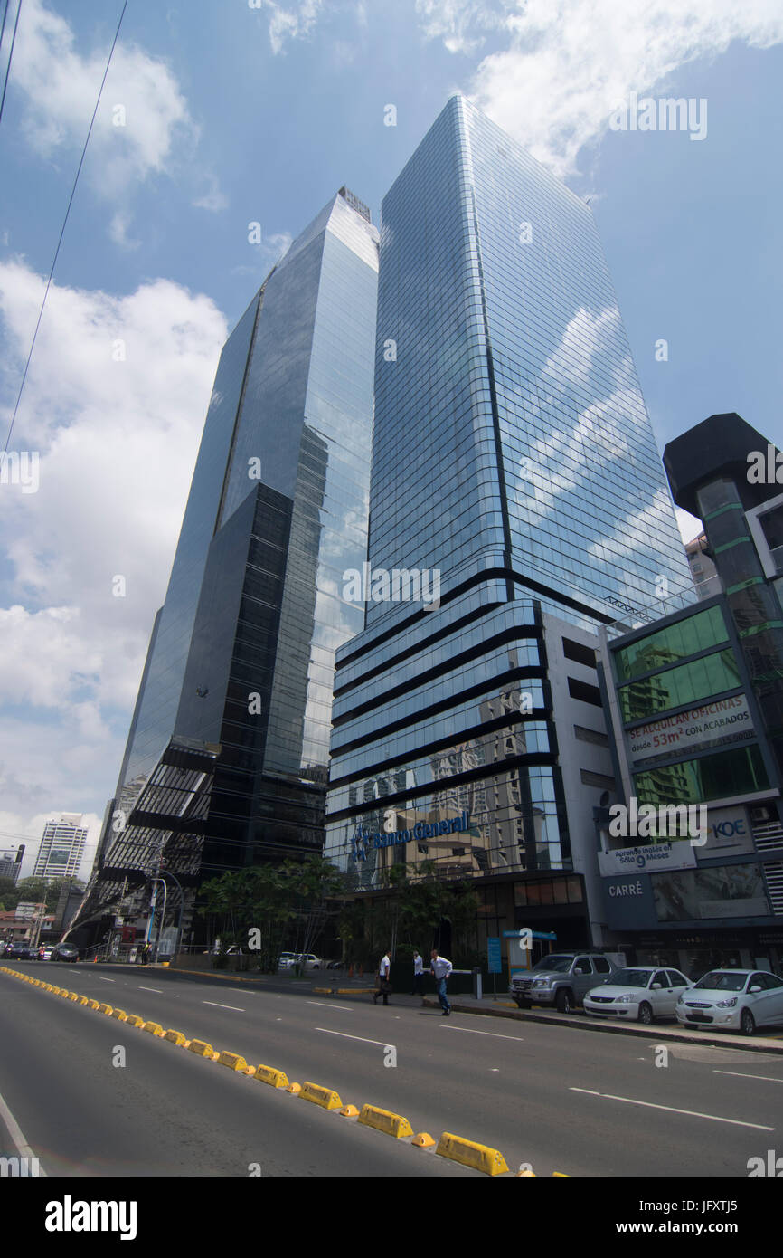 Banco allgemeine Gebäude Calle 50 Panama City, Panama Stockfoto