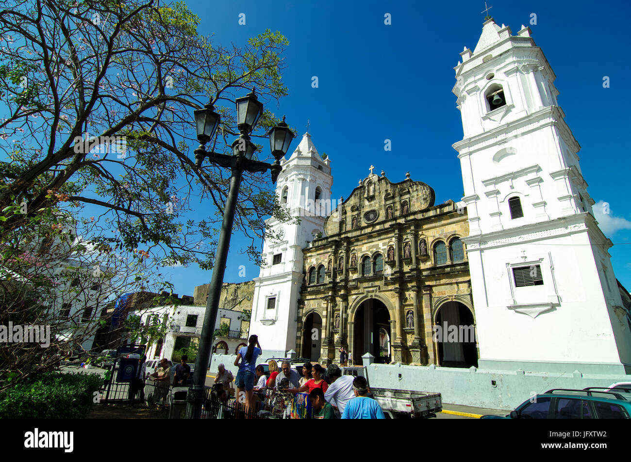 Kathedrale St. Maria in Panama-Stadt - La Catedral Basílica Santa María la Antigua de Panamá Stockfoto