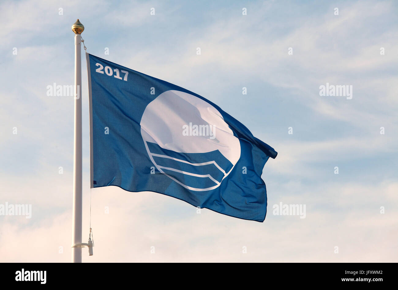 Blaue Flagge-2017 Stockfoto