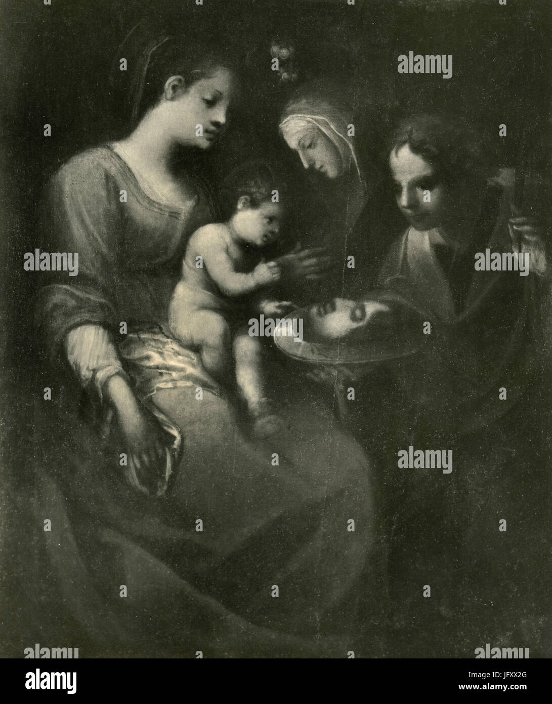 Jungfrau mit Kind und Märtyrer St., unbekannter Maler Stockfoto