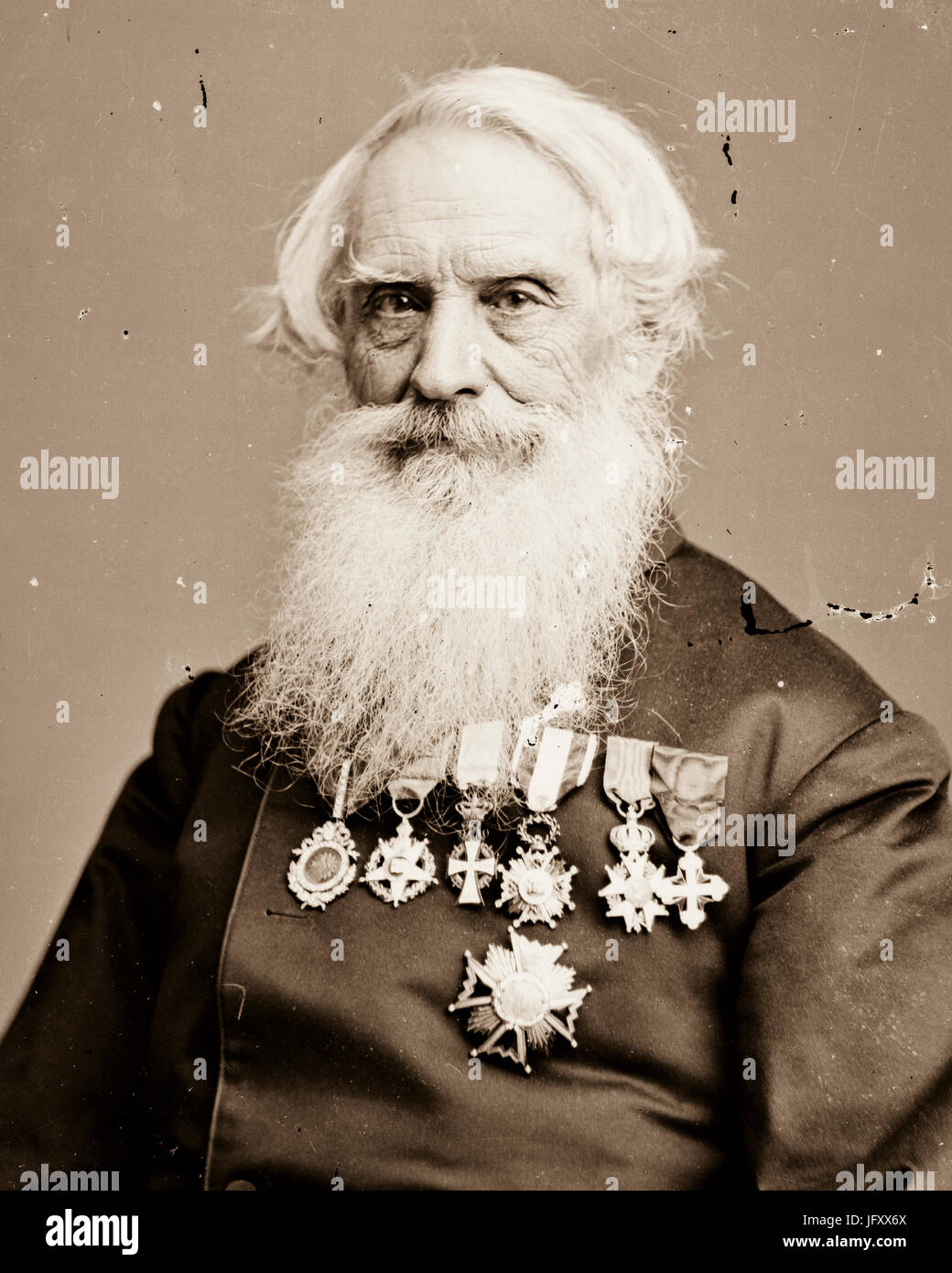 Samuel F. B. Morse, Erfinder des Morse-Code erstellt/veröffentlicht: [zwischen 1855 und 1865] Stockfoto